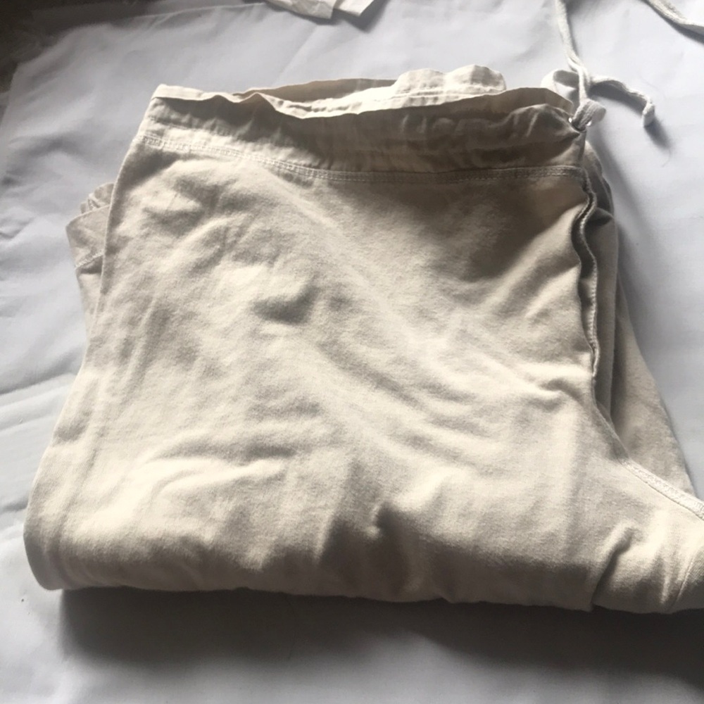 NWT James Perse Drawstring soft Cotton  pants L Nude